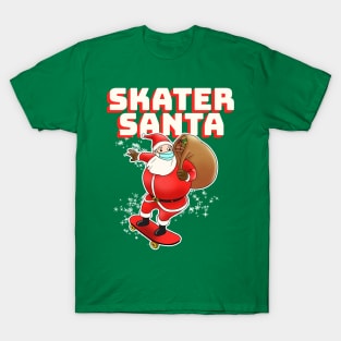 Skater Santa Skateboarding Santa Xmas 2020 T-Shirt